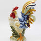 StealStreet SS-CG-31980, 15.75 Inch Porcelain Painted Colorful Rooster Bird Figurine Statue, Blue/Orange