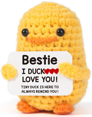 Mbl Bestie Best Friend Women Birthday - I Duck Love You, Funny Handmade Positive Emotional Knitted Duck For Female Women Bff Fri