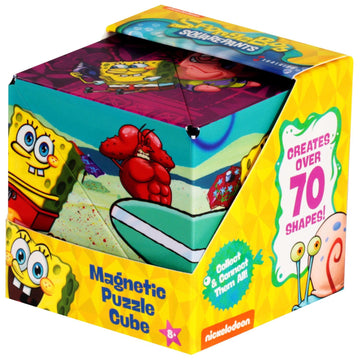 Shashibo Spongebob Shape Shifting Box - Award-Winning, Patented Magnetic Puzzle Cube W/ 36 Rare Earth Magnets - Fidget Cube Transforms Into Over 70 Shapes (Spongebob Squarepants - Beach Buddies)