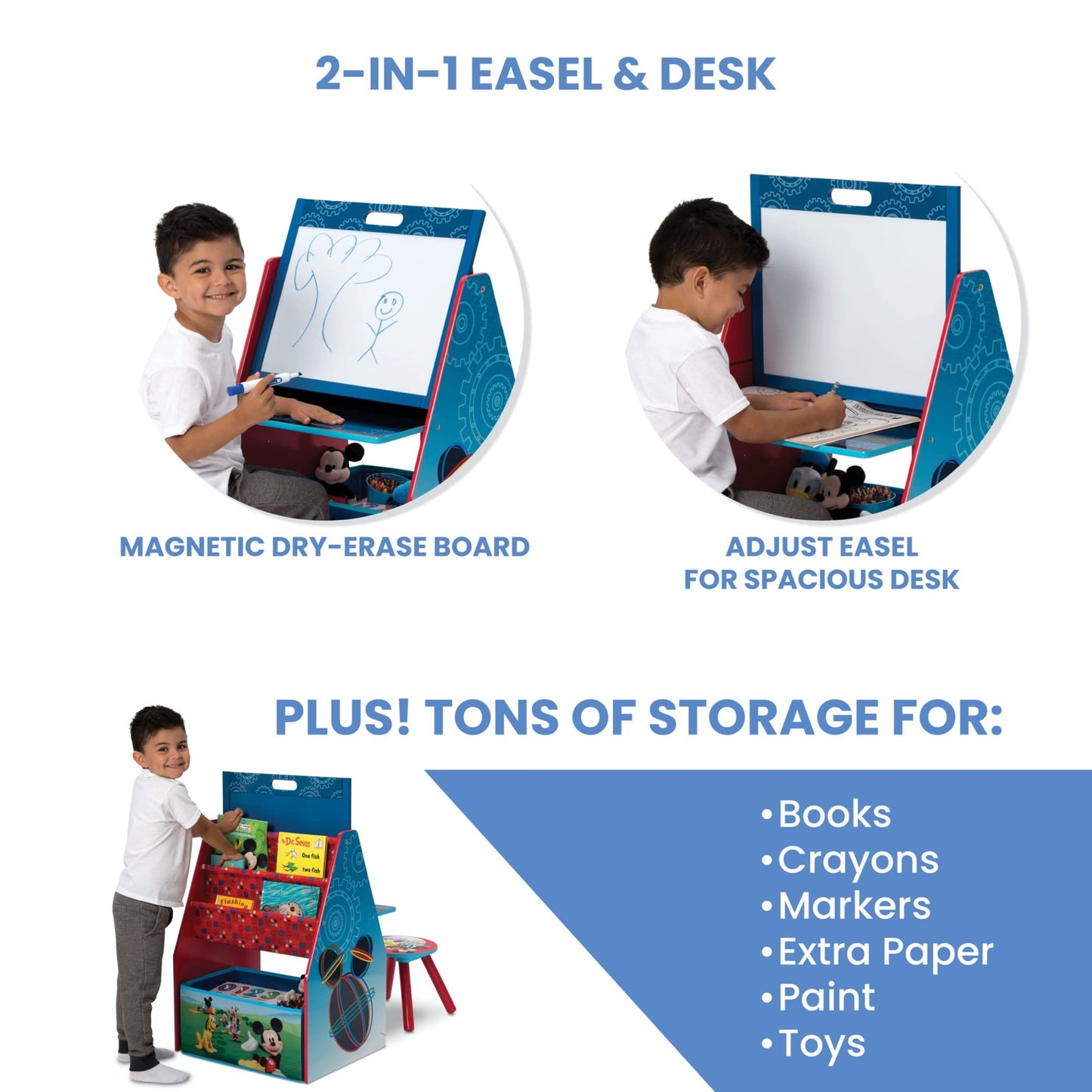 Delta Children Easel and Play Station, Disney Mickey Mouse