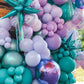 Mermaid Balloons, 12 Inches Purple And Green Balloons Teal Purple White Metallic Confetti Green Purple For Girls Mermaid Birthda