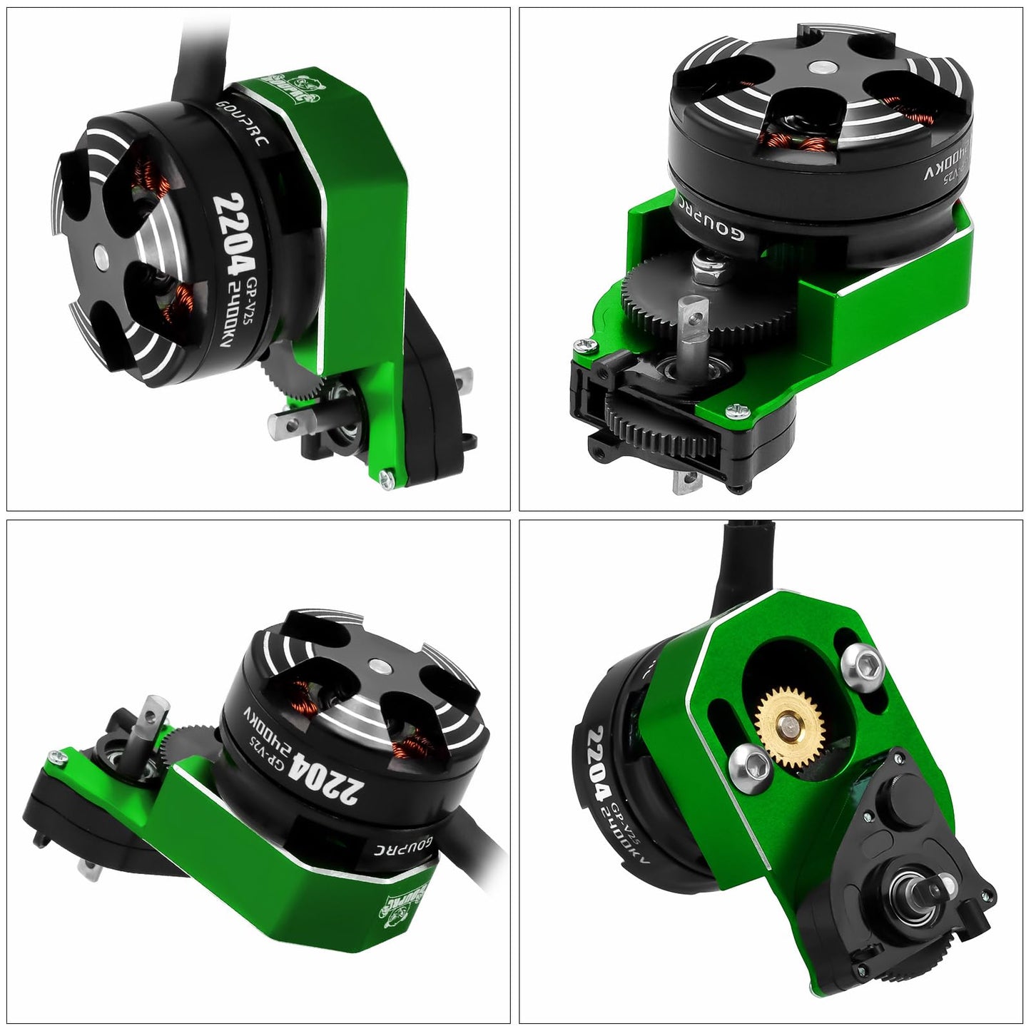 Gouprc 2204 2400Kv Brushless Outrunner Motor With Transmission & 30A Brushless Mini Esc For Scx24 Remote Control Crawler Axial 1