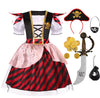 Girls Pirate Costume Buccaneer Princess Costume For Halloween Party Dress Up (7-9 Years)