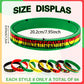 JUNEBRUSHS 64Pcs Happy Juneteenth Day Party Favors Freedom Day Silicone Rubber Wristbands Bracelets for Juneteenth Free-ish Sinc