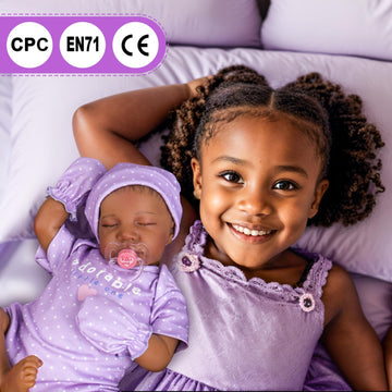 Aori Reborn Baby Dolls Black Girl- 18-Inch Realistic Baby Dolls, Lifelike Soft Vinyl Black American Doll, Nice Gift For Kids, Pre-Parents, Grand-Parents, Doll Collectors