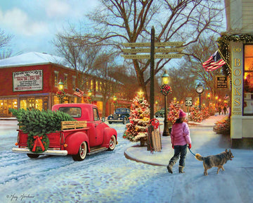 White Mountain Christmas Puzzles 1000 Pieces Winter Theme Jigsaw Puzzle For Adults And Family - Main Street