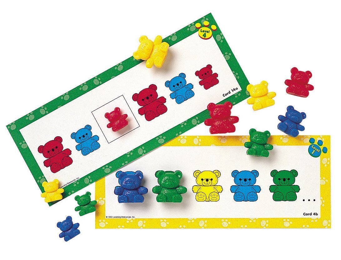 Learning Resources Three Bear Family Pattern Cards - Multi-color, Paper, 11.5"H x 5.94"W, Ages 3+, Model LER0753