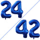 Goer Number 24 Balloons For 24Th Birthday Party Decorations,42 Inch Jumbo Foil Helium 42 Balloons For 42Nd Birthday Party Decoration (Blue)