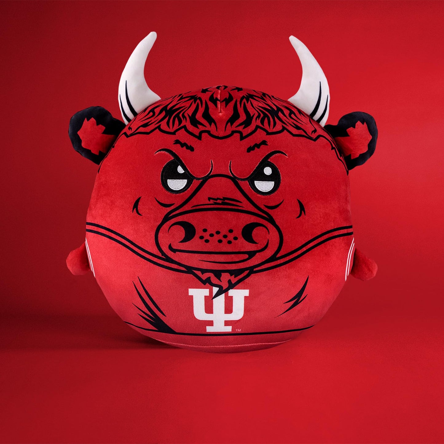 The Sleep Squad Indiana Hoosiers Bison 12" Plush Kiri Cloud Mascot - Official Collegiate Crystal Velboa Polyester