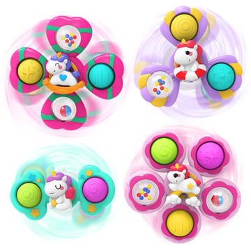 Fidget Spinner,1 2 Year Old Girl Boy Birthday Gifts,Baby Bath Toys For Kids Ages 1-3,Travel Toys For Toddlers,Suction Cup Spinne