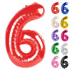 Red Number 6 Balloon 40 Inch, 6 Balloon Number, 6Th Birthday Decorations, Red Party Supplies For Boys Girls