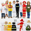 Vicenpal 8 Set Pretend Play Costumes Set Washable Role Play Set Chef Construction Worker Policeman Fireman Doctor Astronaut Expl