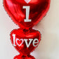 7 Pcs Red Heart Balloons I Love You Heart Balloons For Valentines Day Decorations Bridal Shower Wedding Party Decorations