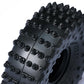 DJCRAWLER Super Soft 1.0 Pin Tires, 72x27mm Sticky Rubber Crawler Tyres for TRX4M, Axial SCX24, Black, Includes Double Layer