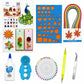 Gold Leaf 8In1 Paper Quilling Art & Craft Kit With Board, Tweezer, Pins, Slotted Pin, Coach, Needle, Glue, Craft Card & 100 Co