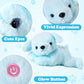 Glow Guards Musical Light up Polar Bear Stuffed Animal Singing Soft Plush Toy with LED Night Lights Nursery Songs Glow Bedtime P