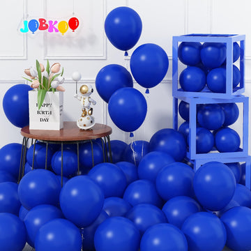 Jobkoo Blue Balloons 5 Inch, 60Pcs Small Dark Blue Balloon Kit Royal Blue Latex Balloons 5'' Mini Matte Blue Helium Party Balloo