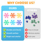 Nitoy 300Pcs Interlocking Snowflake Building Block Toy For Kids Ages 3+, Multi-Color Solid Plastic Early Learning Creativity Educational Stem Toy With Carrying Case Safe Material (Macaron Colors)