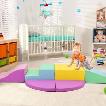 Joyspirit Toddler Foam Climbing Blocks Set - 6Pcs Indoor Active Playset, Promotes Physical Development