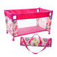 Jizhi Reborn Baby Doll Crib, Baby Doll Bed, Foldable Doll Playpen Toy For 17-21 Inch Dolls, Reborn Baby Doll Accessories With Storage Bag, Doll Pack N Play Kids Gift(Pink)