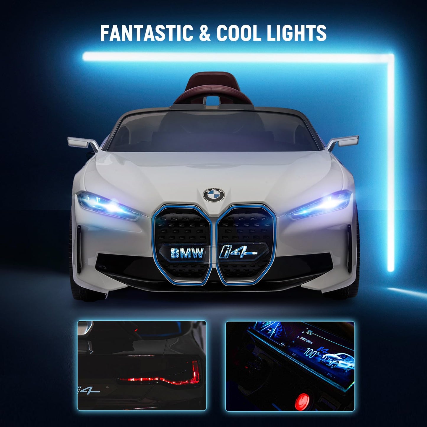 Licensed Bmw Kids Ride On Car With Remote Control By Bopilon 12V 7Ah Electric Car For Kids Battery Powered Ride On Toys Car For