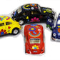 Diecast Cars-Set Of 4 Cars: 5 Vw Happy Flower Classic Beetle 1/32 Scale, Pull Back N Go Action. By Kinsmart