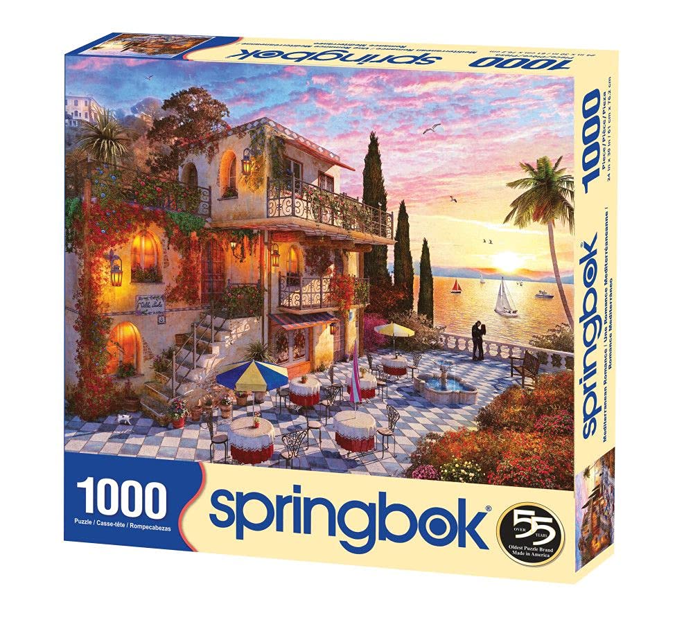 Springbok'S 1000 Piece Jigsaw Puzzle Mediterranean Romance - Made In Usa