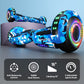 SIMATE 6.5" Bluetooth Hoverboard - Galaxy Purple, Self-Balancing, LED Lights for Kids & Adults
