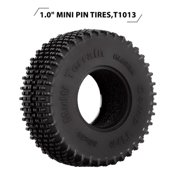 INJORA 1.0 Tires - S5 All Terrain Comp Pin Crawler Tires for TRX4M AX24 SCX24 FCX24 Upgrade Parts,55 * 20mm,T1013