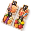 Tiny Land Wooden Play Food Sets for Kids Kitchen - 100% Wood 43 Pieces Kids Toy Food for Toddlers 3+ Year Old, Pretend Food Play