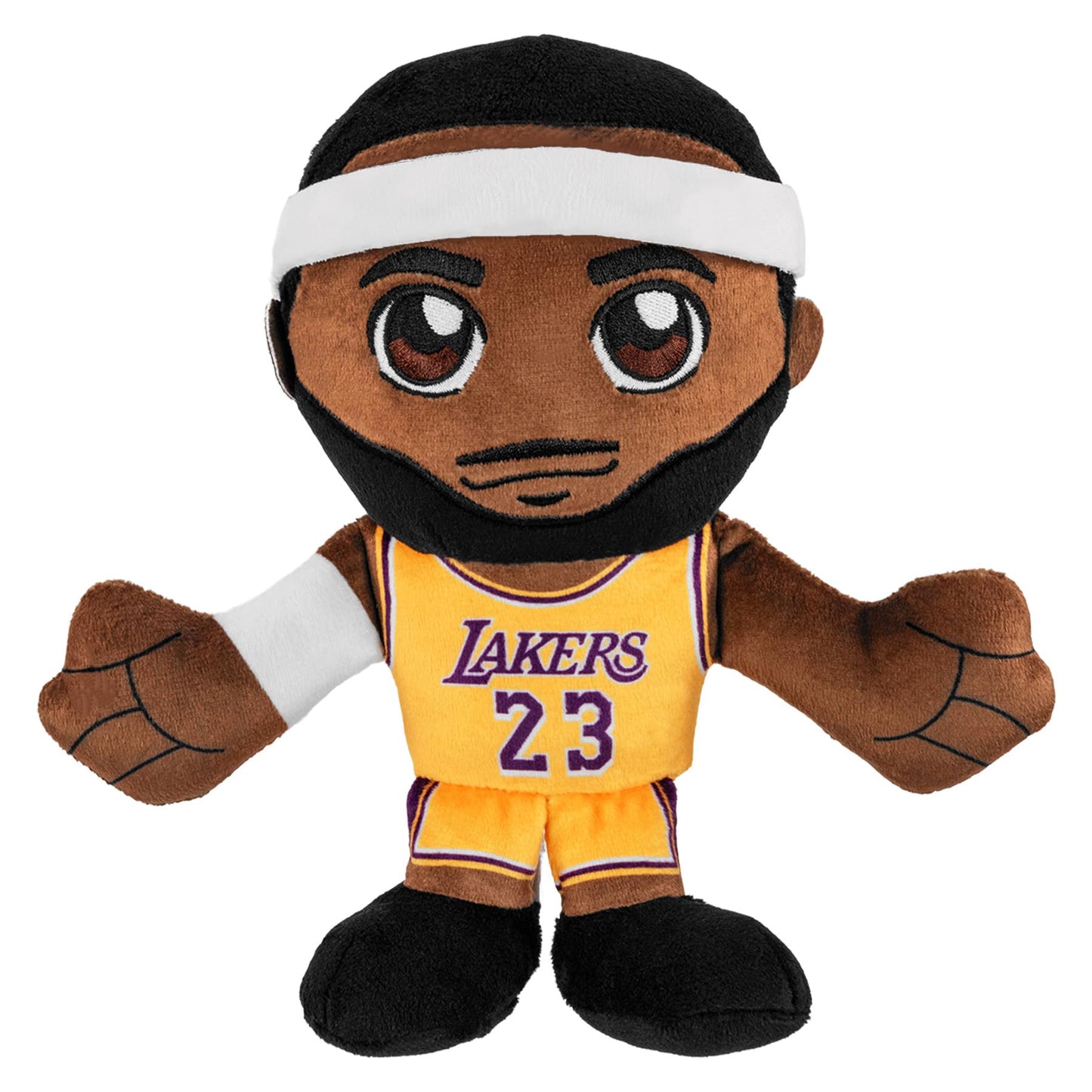 Bleacher Creatures Los Angeles Lakers Lebron James 8'' NBA Kuricha Sitting Plush (Gold Jersey) - Soft Chibi Inspired NBA Superst