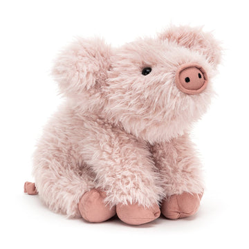 Jellycat Curvie Pig Stuffed Animal, 10 Inches | Farmyard Plush Toy | Classic Children'S Gift