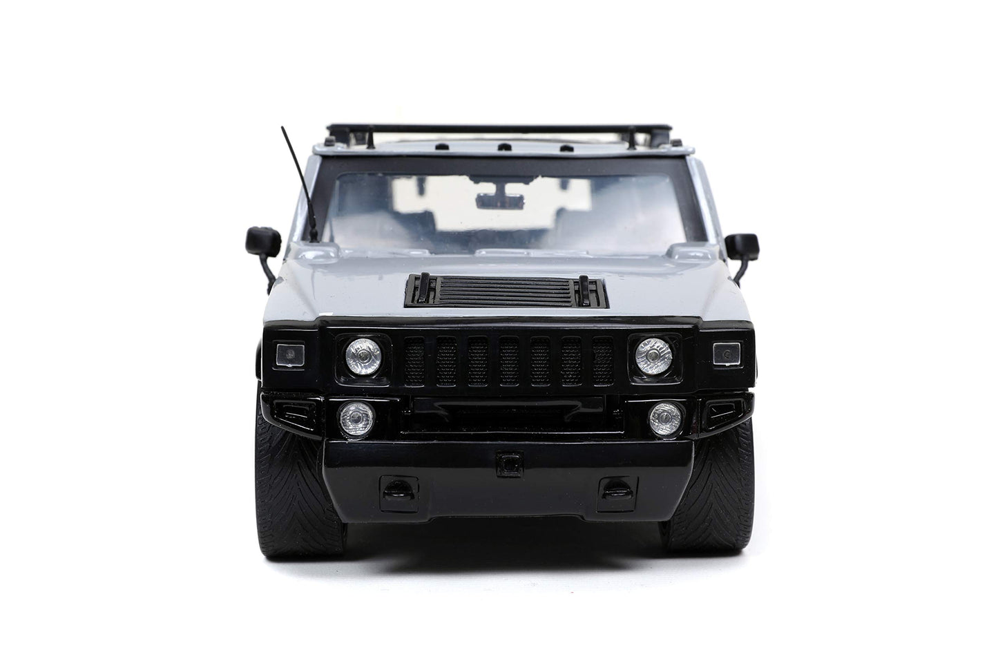 Jada Toys 1:24 Die-cast Hummer H2 Car Model 32310 - Grey, Rubber Material, Perfect for Kids and Adults