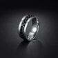 Udolfly Mens Fidget Rings Anxiety Rings For Men Womens Chain Spinner Rings For Adults Titanium Steel Ring Chain Black Size 12
