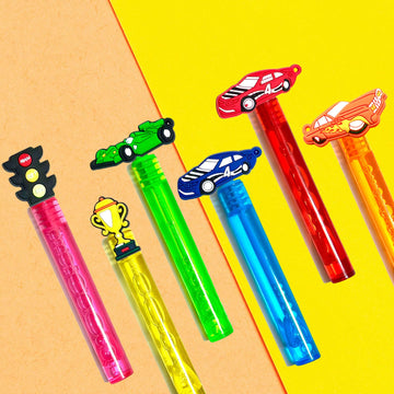 Uoyoi Race Car Party Favors,24Pcs Race Car Bubble Wands For Kids,Cool Bubble Wand For Race Car Birthday Party Supplies,Classroom