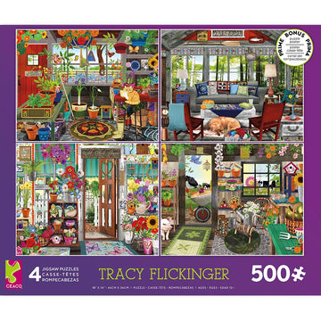 Ceaco - 4 In 1 Multipack - Tracy Flickinger - (4) 500 Piece Jigsaw Puzzle