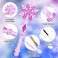 Light Up Frozen Snowflake Wands With Sound(Motion Sensitive) Magic Toy For Kids Girls Princess Party Favors Costume Cosplay Acce
