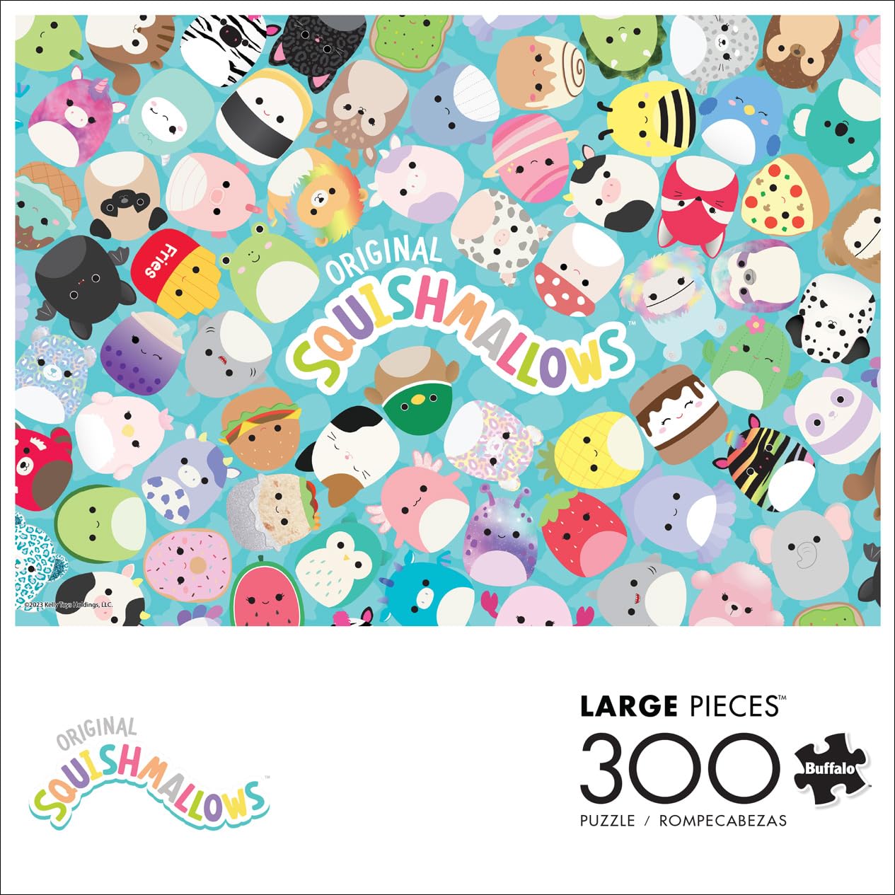 Buffalo Games Squishmallow Friends 300-Piece Jigsaw Puzzle, Large Multicolor, Paper, Model 22408