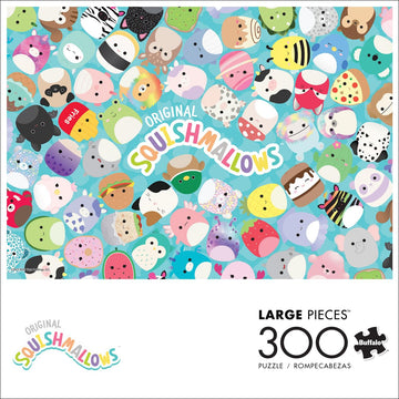 Buffalo Games Squishmallow Friends 300-Piece Jigsaw Puzzle, Large Multicolor, Paper, Model 22408