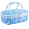 Babeside Reborn Baby Doll Bassinet For 17-22 Inch Dolls, Cute Bear Patterns Baby Doll Accessories Soft Foldable Babydoll Crib Be