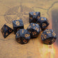 Polyhedral Dnd Dice Set Pearl Black For Dungeon And Dragons D&D Pathfinder Rpg Mtg Dice D20 D12 D10 D8 D6 D4
