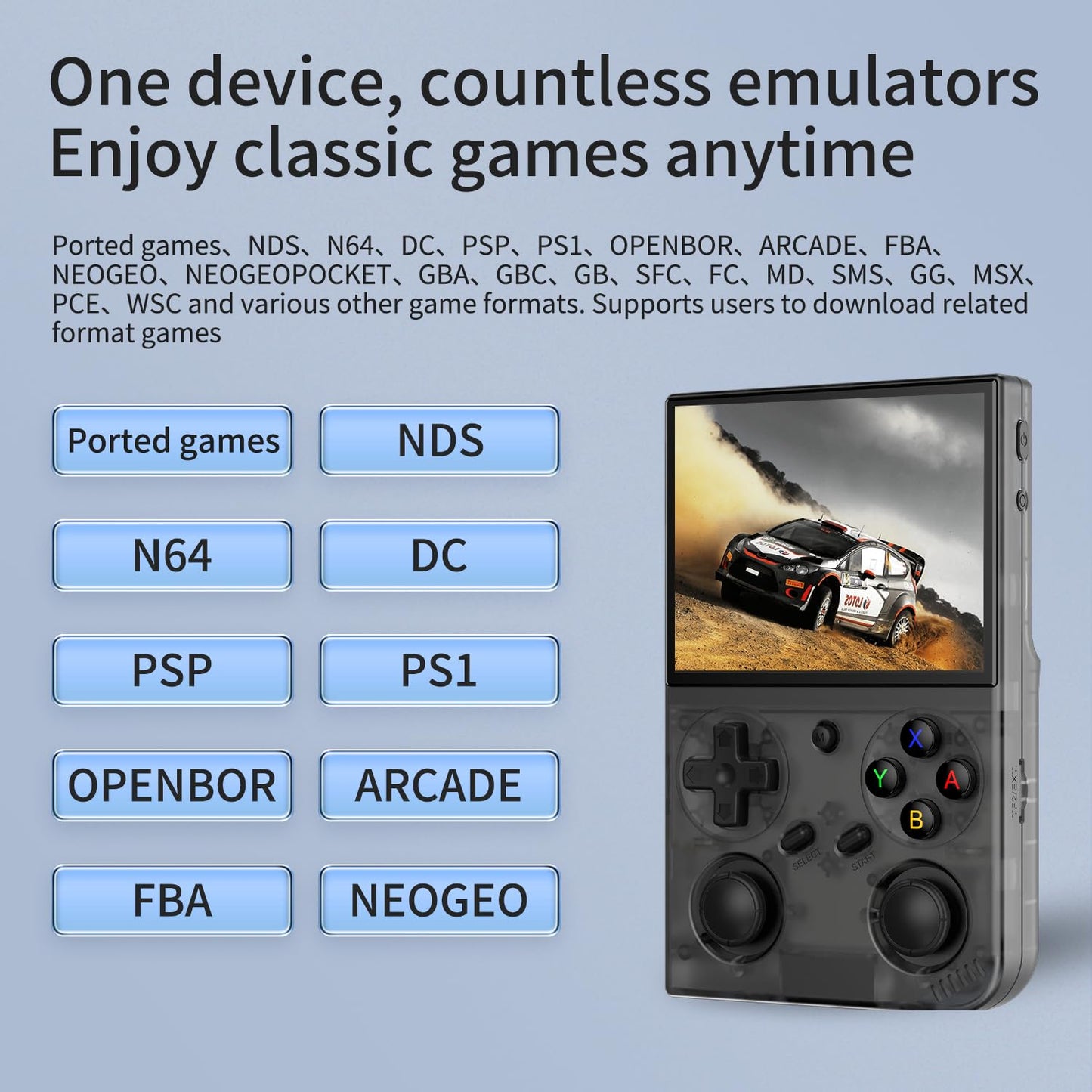 G350 Retro Handheld Game Console , G350 Retro Gaming Console 3.5'' Ips Screen Linux System Built-In 64G Tf Card 20+Emulators Pre