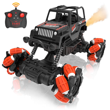 Iappadore Rc Stunt Car, Remote Control Car With 360 Rotation, Sideway Drift, Spray, All Terrain 4Wd Rc Stunt Hobby Cars For 6-12