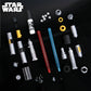 STAR WARS Construct Your Own Lightsabers Building Kit - Includes OBI Wan Kenobi & Darth Vader, 10"x7.24"x1.5", Plastic