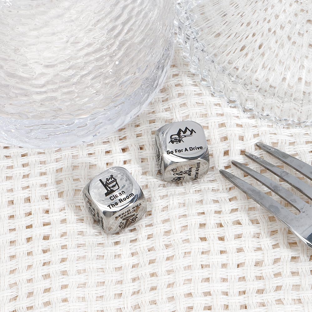 Valentines Day Gifts for Him Galentines Day Gifts for Her 2PCS Decision Dice Retirement Gift for Woman Retirement Gifts for Men