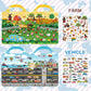 Aannanl Reusable Sticker Book for Toddlers 2-4 Years, 6 Sets of Puffy Sticker Books for Kids Ages 1-3 and 2-4 Years Old Book for