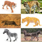 Jumbo Safari Animal Figures Set, 12 Realistic Jungle Zoo Toys, Elephant, Giraffe, Lion, Tiger, Gorilla For Kids Toddlers