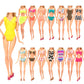 Barwa 5 Sets Swimwear Swimsuit Beach Bikini Bathing Clothes With Shoes For 11.5 Inch Doll…