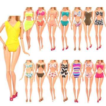 Barwa 5 Sets Swimwear Swimsuit Beach Bikini Bathing Clothes With Shoes For 11.5 Inch Doll…