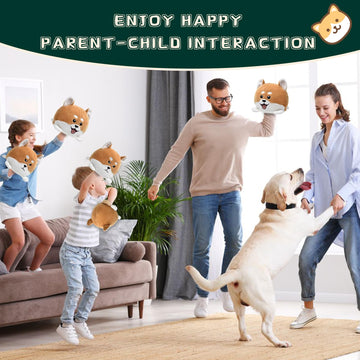 Double-Sided Flip Plush Toy,Reversible Stuffed Animal Mood Plush Flip Show Your Mood At All Times (Dog)
